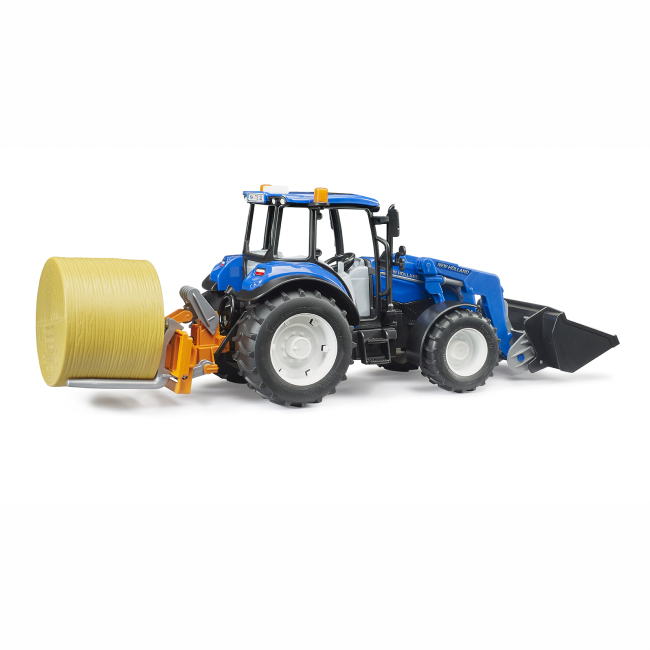 Транспорт и спецтехника - Трактор Bruder New Holland T5.121 с передним погрузчиком и аксессуарами (02187)#6