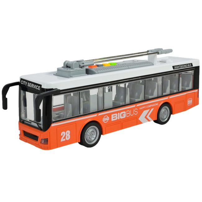 Транспорт і спецтехніка - Троллейбус Країна Іграшок червоний (WY911AB/1)#2