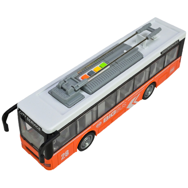 Транспорт і спецтехніка - Троллейбус Країна Іграшок червоний (WY911AB/1)#4