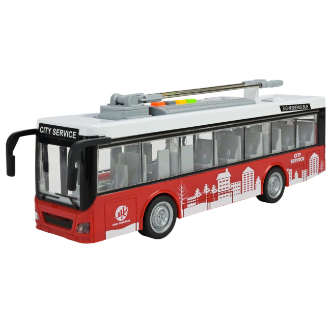 Транспорт і спецтехніка - Троллейбус Країна Іграшок червоний (WY911AB/2)#2