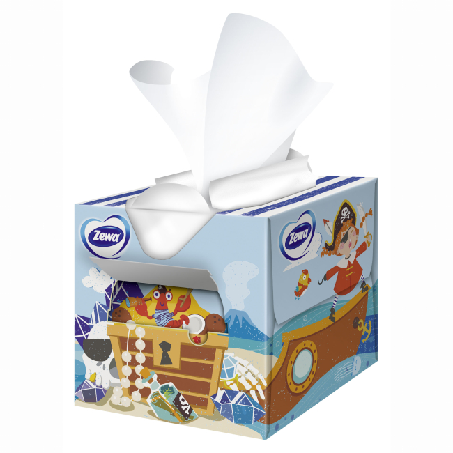 Антисептики і маски - Серветки Zewa Kids Cube 3 в 1 60 шт в асортименті (7322540413977)#4