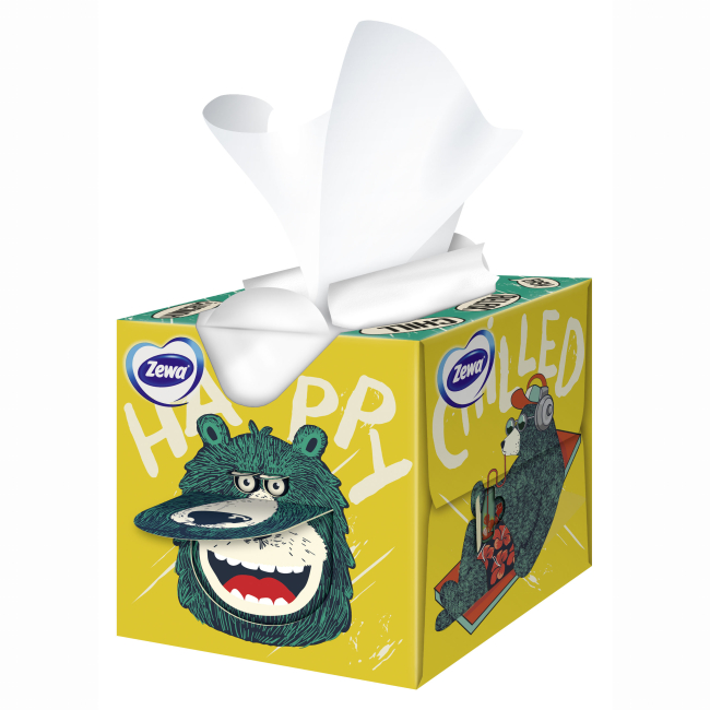 Антисептики і маски - Серветки Zewa Kids Cube 3 в 1 60 шт в асортименті (7322540413977)#5