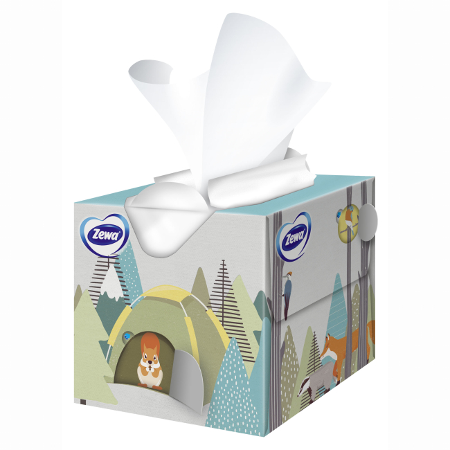 Антисептики і маски - Серветки Zewa Kids Cube 3 в 1 60 шт в асортименті (7322540413977)#6