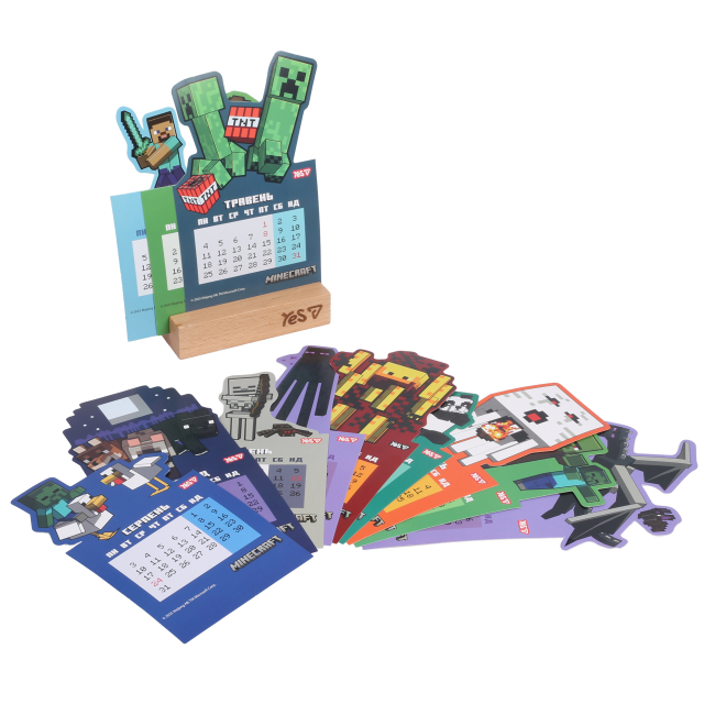 Канцтовари - ​Календар Yes Minecraft настільний на 2026 рік (270266)#2