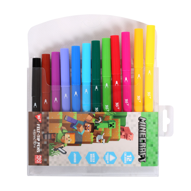 Канцтовари - Фломастери Yes Minecraft 12 кольорів (650590)#2