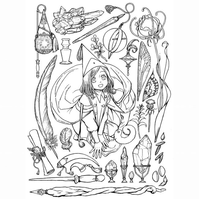 Комікси, манга та книги про героїв (7+ років) - ​​Книжка «Ательє чаклунських капелюхів. Розмальовка» (9786178516802)#5