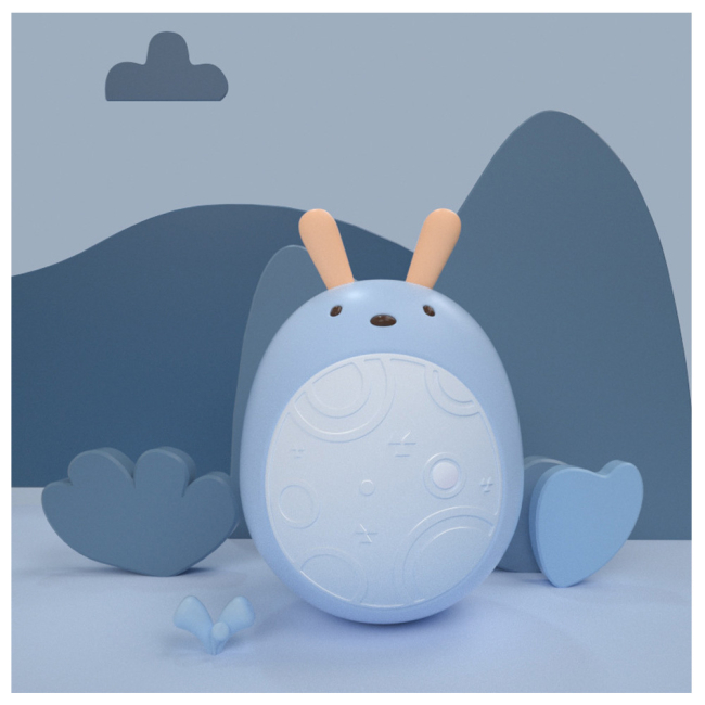 Розвивальні іграшки - Неваляйка музична Beiens Зайчик блакитний (YZ25blue)#2