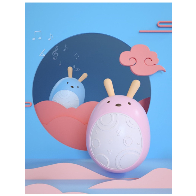 Розвивальні іграшки - Неваляйка музична Beiens Зайчик блакитний (YZ25blue)#3