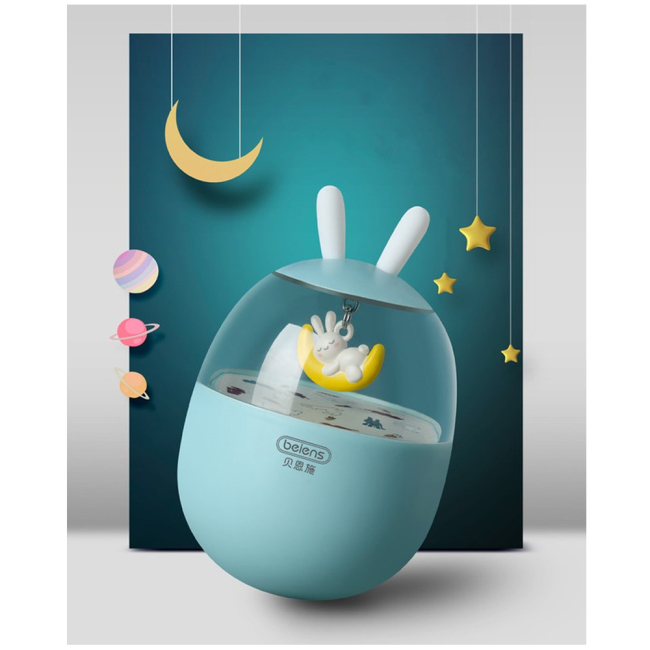 Розвивальні іграшки - Неваляйка музична Beiens Зайчик на місяці (YZ15blue)#3