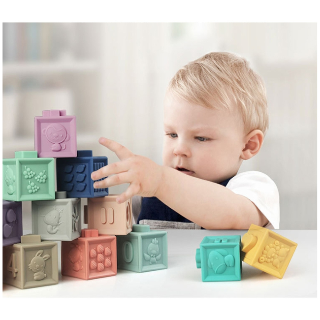 Розвивальні іграшки - Набір кубиків Beiens 12 шт (BT0181)#4