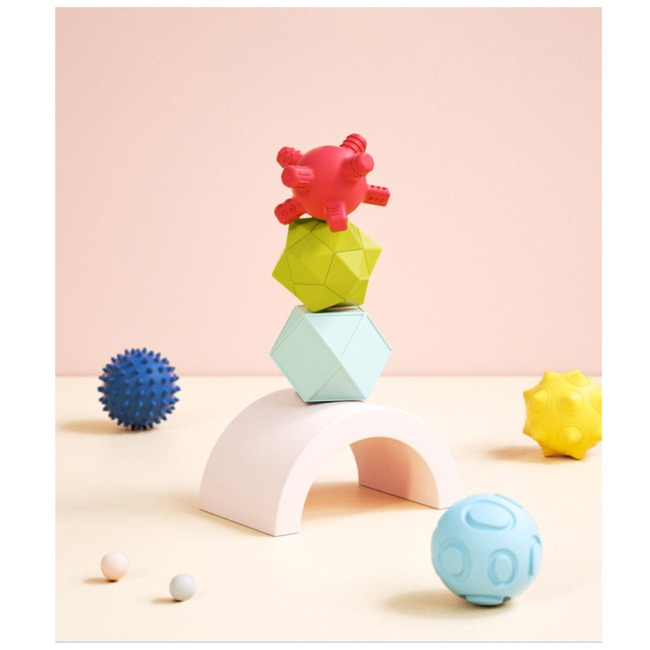 Розвивальні іграшки - Набір текстурних м'ячиків Beiens 8 шт (YZ49)#2