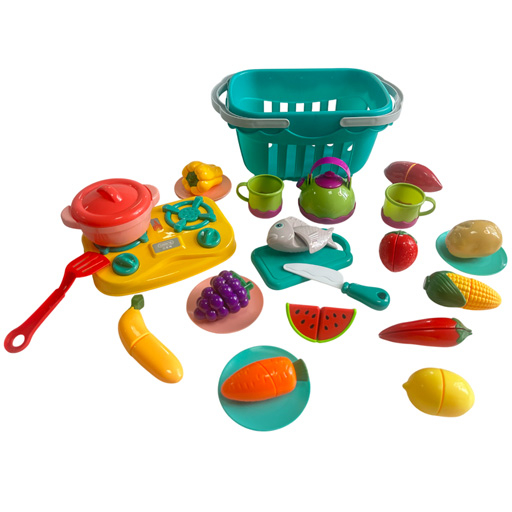 Наборы профессий - Игровой набор Beiens Корзина с овощами и фруктами 25 предметов (B118)#2