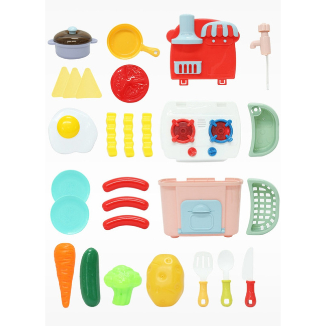 Дитячі кухні та побутова техніка - Дитяча кухня Beiens червона (М2356red)#2