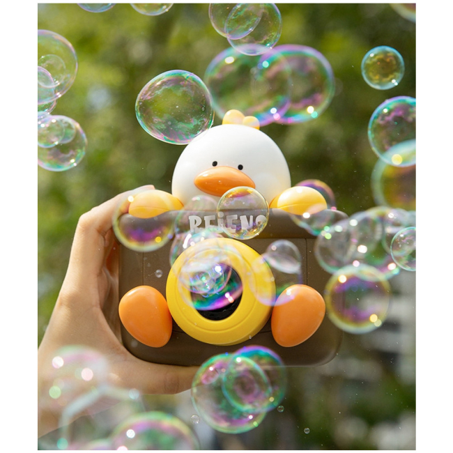 Мильні бульбашки - Генератор мильних бульбашок Beiens Фотоапарат Каченя коричневий (906D)#2