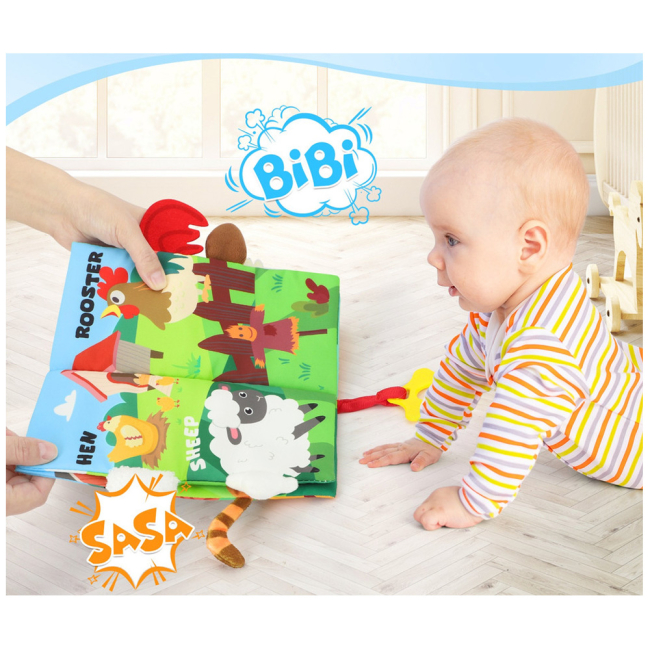 Розвивальні іграшки - Текстильна книга Urmywo Ферма (WB02)#4