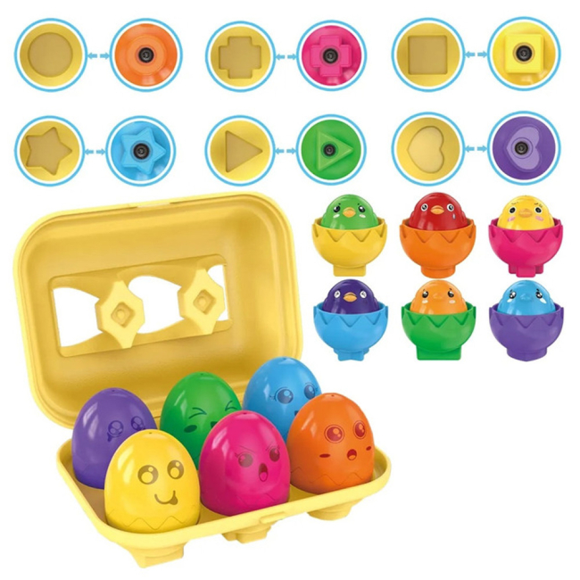 Розвивальні іграшки - Сортер-головоломка Urmywo Курчата в лотку (DF33)#2