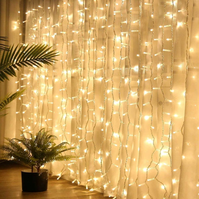 Мебель для геймеров - Светодиодная гирлянда СolorWay штора занавес 3x2м 24 0LED USB теплый цвет (CW-GW-240L32U)#3