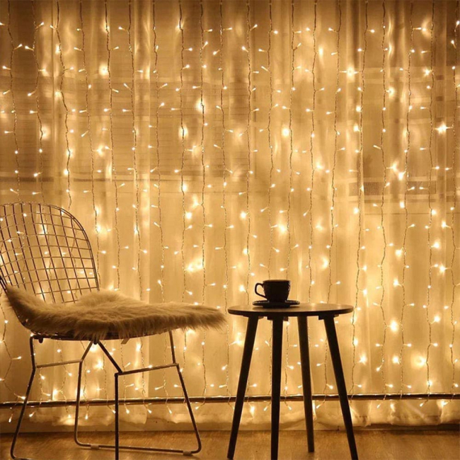 Мебель для геймеров - Светодиодная гирлянда СolorWay штора занавес 3x2м 24 0LED USB теплый цвет (CW-GW-240L32U)#6