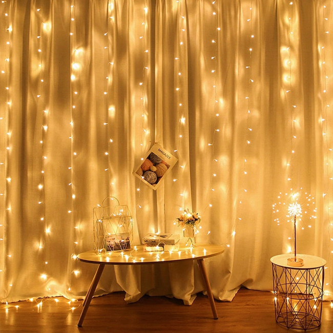Мебель для геймеров - Светодиодная гирлянда СolorWay штора занавес 3x3м 300LED 220В теплый цвет (CW-GW-300L33V)#5