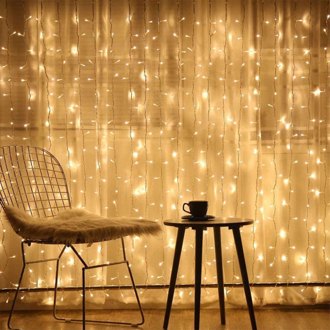 Мебель для геймеров - Светодиодная гирлянда СolorWay штора занавес 3x3м 300LED 220В теплый цвет (CW-GW-300L33V)#6