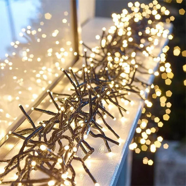 Мебель для геймеров - Светодиодная гирлянда-мишура СolorWay LED 320 10м 8 функций теплый цвет USB (CW-G-320L10U)#3