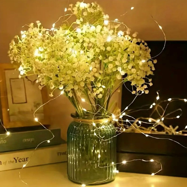 Мебель для геймеров - Светодиодная гирлянда-струна СolorWay LED 100 10м теплый цвет 3AA Battery (CW-G-100L10NB)#3