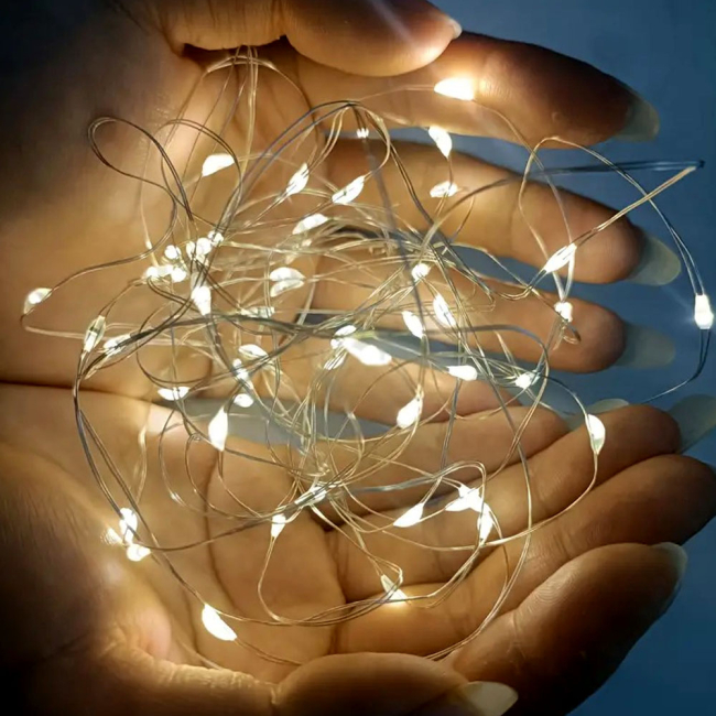 Мебель для геймеров - Светодиодная гирлянда-струна СolorWay LED 100 10м теплый цвет 3AA Battery (CW-G-100L10NB)#5