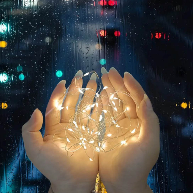 Мебель для геймеров - Светодиодная гирлянда-струна СolorWay LED 50 5м теплый цвет 3AA Battery (CW-G-50L5NB)#2