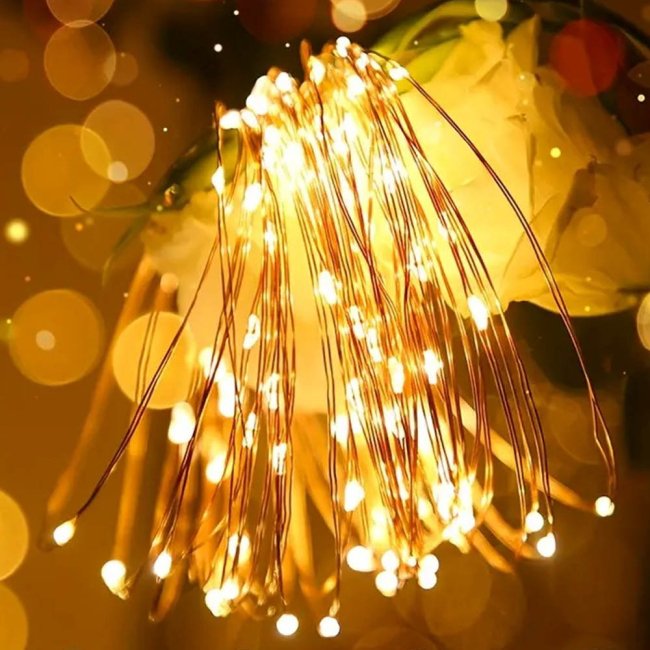 Мебель для геймеров - Светодиодная гирлянда-струна СolorWay LED 50 5м теплый цвет 3AA Battery (CW-G-50L5NB)#3