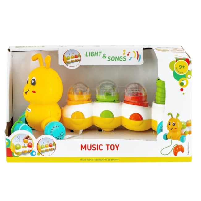 Розвивальні іграшки - Іграшка музична Baby Team Повзунчик жовтий (8659/1)#4