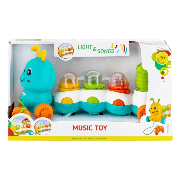 Розвивальні іграшки - ​Іграшка музична Baby Team Повзунчик блакитний (8659/2)#4
