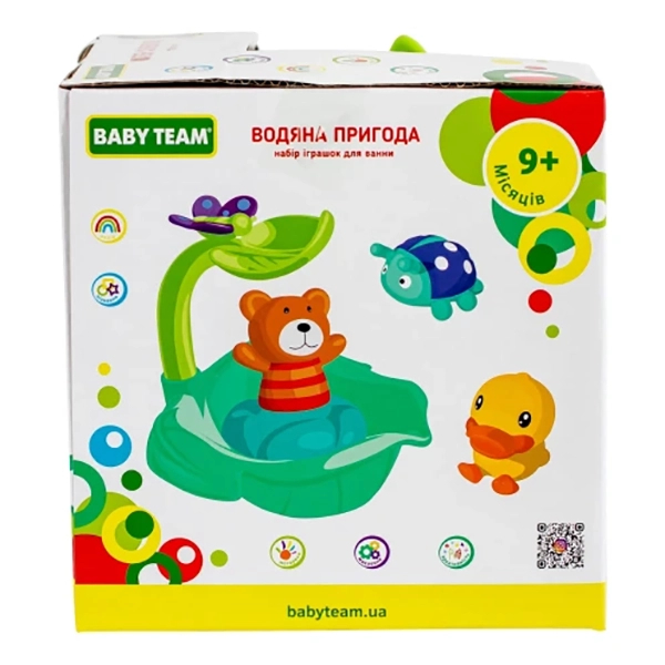 Іграшки для ванни - Набір іграшок для ванни Baby team Водяна пригода Ведмедик, комашка, качка (9036/1)#3