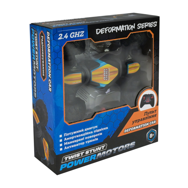 Радиоуправляемые модели - Автомодель на радиоуправлении Країна Іграшок Power motors оранжевая с голубым (PM3411/1)#3
