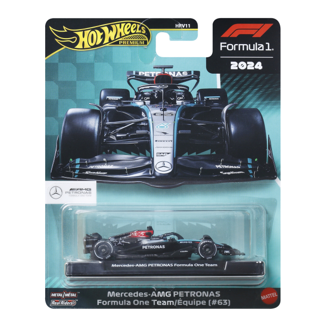 Автомодели - ​Автомодель Hot Wheels Formula 1 Mercedes-Benz 2024 George Russell (JBM18)#6