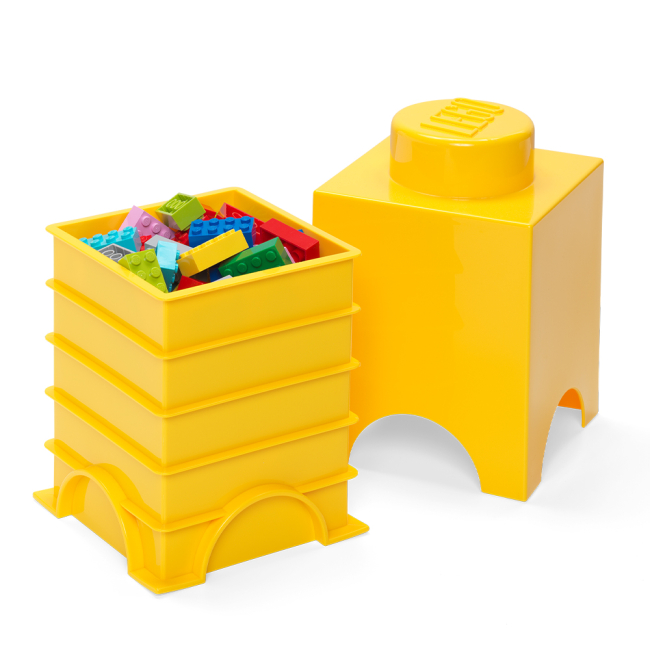 Боксы для игрушек - ​Бокс для хранения LEGO Lifestyle Кирпичик 1 желтый (40011732)#2
