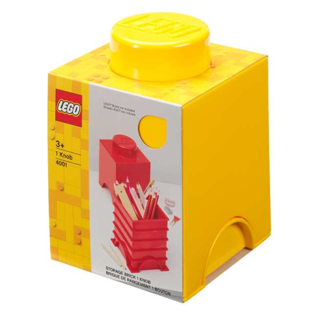 Боксы для игрушек - ​Бокс для хранения LEGO Lifestyle Кирпичик 1 желтый (40011732)#3