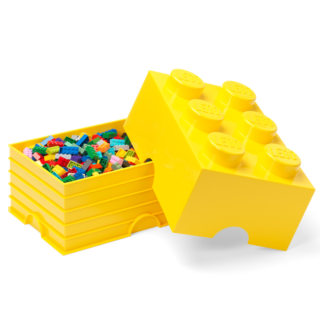Боксы для игрушек - Бокс для хранения LEGO Lifestyle Кирпичик 6 желтый (40000802)#2