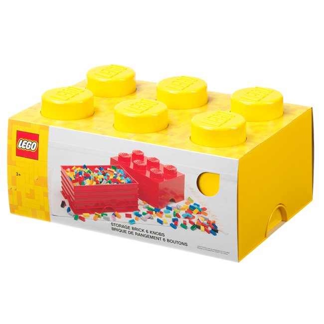 Боксы для игрушек - Бокс для хранения LEGO Lifestyle Кирпичик 6 желтый (40000802)#3