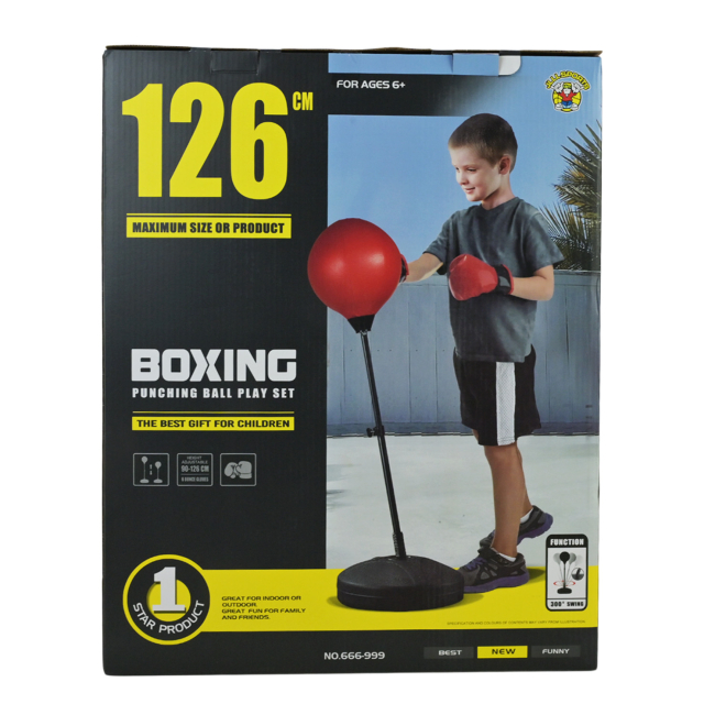 Спортивные активные игры - ​Боксерский набор Країна Іграшок Надувная груша на стойке (666-999)#5