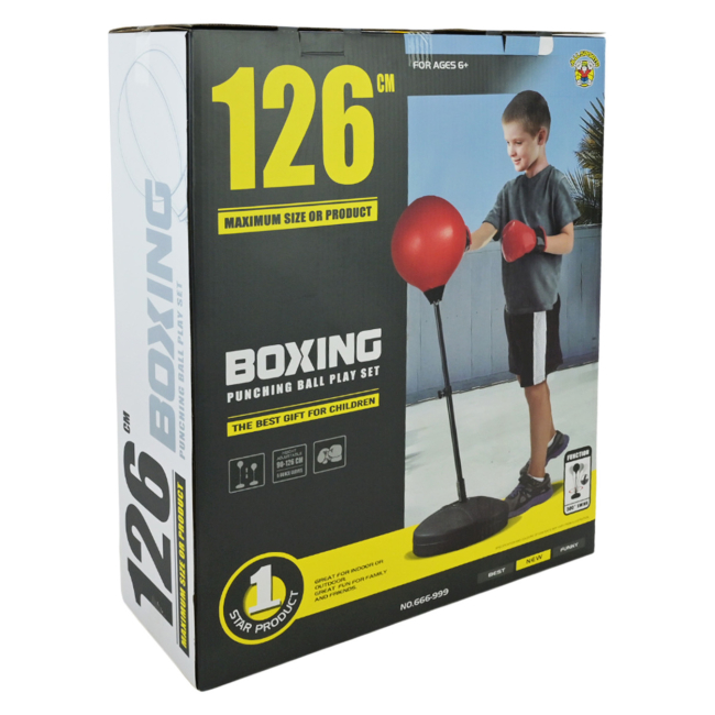 Спортивные активные игры - ​Боксерский набор Країна Іграшок Надувная груша на стойке (666-999)#6
