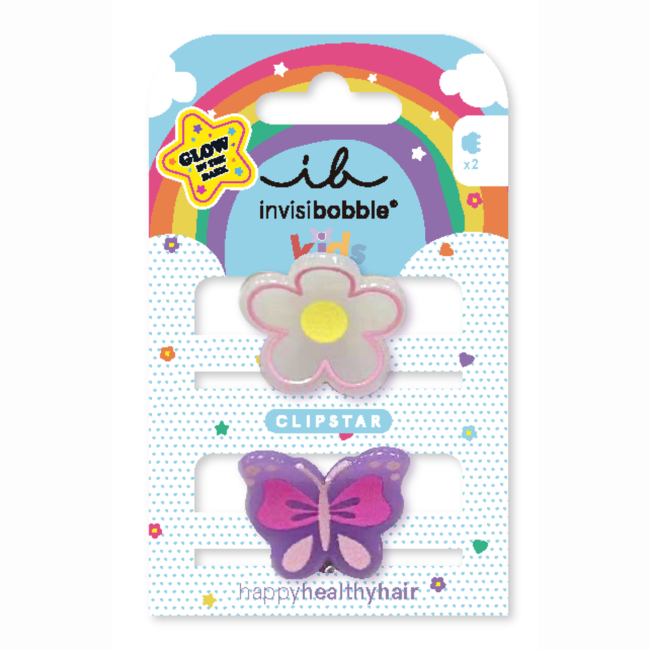 Бижутерия и аксессуары - Заколка для волос Invisibobble Clipstar Glow kids Happy Flower (4063528082770)#2