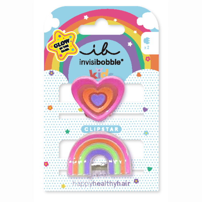 Бижутерия и аксессуары - Заколка для волос Invisibobble Clipstar Glow kids Happy Heart (4063528082800)#2
