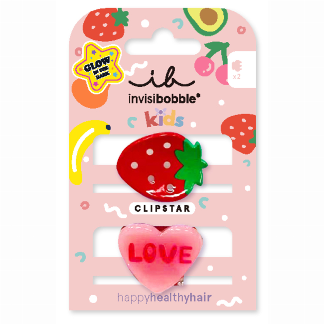 Бижутерия и аксессуары - Заколка для волос Invisibobble Glow kids Frutti Strawberry (4063528082893)#2