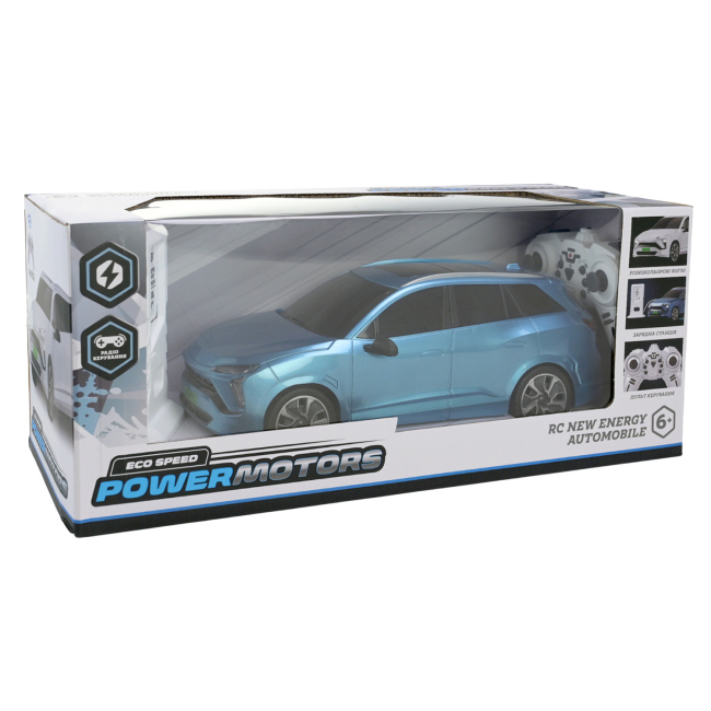 Радиоуправляемые модели - Автомодель на радиоуправлении Країна Іграшок Power motors голубая (PM3416/1)#5