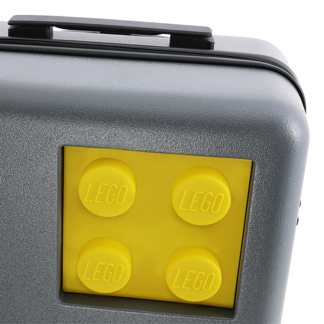 Дитячі валізи - Валіза LEGO Lifestyle Brick 2x2 Trolley S темно-сіра з жовтою вставкою (20152-1962)#9