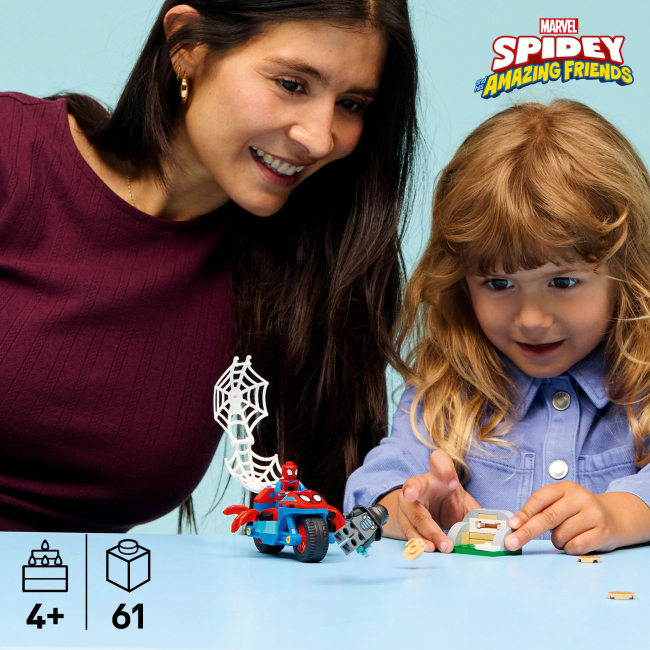 Конструктори LEGO - Конструктор LEGO Marvel Павук на мотоциклі проти Носорога (11206)#4