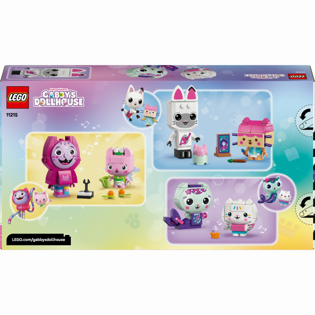 Конструкторы LEGO - Конструктор LEGO Gabby's Dollhouse Друзья-кошки Габби из кубиков (11215)#3