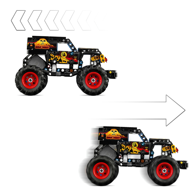 Конструкторы LEGO - Конструктор LEGO Technic Monster Jam Grave Digger Огонь и лед (42219)#5