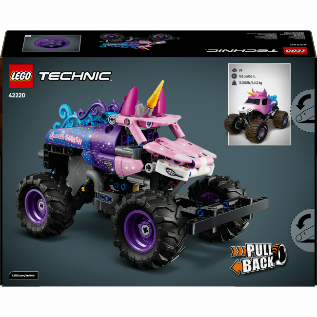Конструкторы LEGO - Конструктор LEGO Technic Monster Jam Sparkle Smash с функцией «Pull-Back» (42220)#3