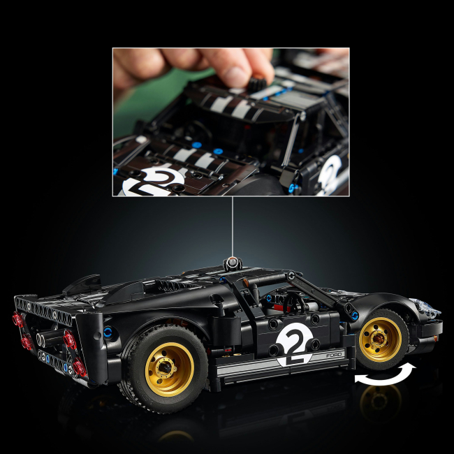 Конструкторы LEGO - Конструктор LEGO Technic Автомобиль для гонки Ford GT40 MKII 1966 года (42223)#7